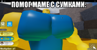 помог маме с сумками: 