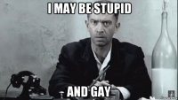 i may be stupid and gay