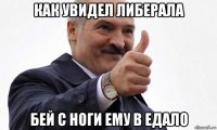 как увидел либерала бей с ноги ему в едало