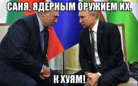 саня, ядерным оружием их. к хуям!