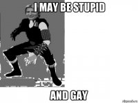 i may be stupid and gay