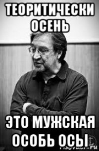 теоритически осень это мужская особь осы
