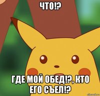 что!? где мой обед!?, кто его съел!?