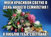 моей красивой светке в день нашего семилетия ! я люблю тебя, светлана !