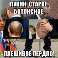 пукин, старое, ботоксное, плешивое пердло!