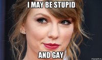 i may be stupid and gay