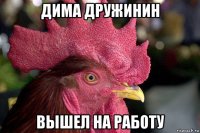 дима дружинин вышел на работу