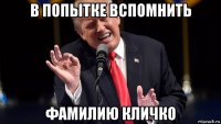 в попытке вспомнить фамилию кличко