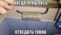 когда пришлось отведать говна
