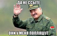 да не ссыте они у меня попляшут