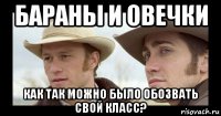 бараны и овечки как так можно было обозвать свой класс?