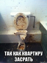  так как квартиру засрать
