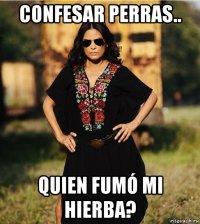 confesar perras.. quien fumó mi hierba?