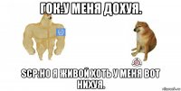 гок:у меня дохуя. scp:но я живой хоть у меня вот нихуя.