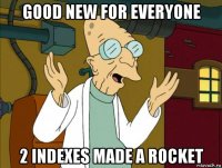 good new for everyone 2 indexes made a rocket