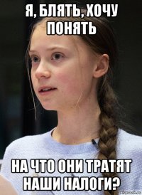 я, блять, хочу понять на что они тратят наши налоги?