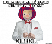 хрюша волос красный костюм белый бабочка красный 01-01-2015