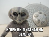  игорь был изгнан на землю