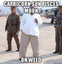 capricorn sun pisces moon on weed