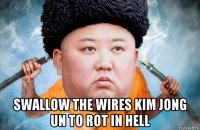  swallow the wires kim jong un to rot in hell