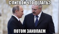 с литвой что делать? потом закопаем