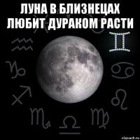 луна в близнецах любит дураком расти 