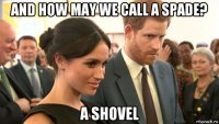 and how may we call a spade? a shovel