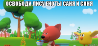 освободи лису еноты саня и соня 