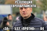 резолюция европарламента «за» — 532, «против» — 84