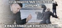 когда пошел в туалет после своей девушки и увидел плавающие в унитазе какашки