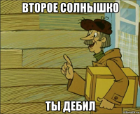 второе солнышко ты дебил