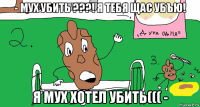 - мух убить ???! я тебя щас убъю! я мух хотел убить((( -