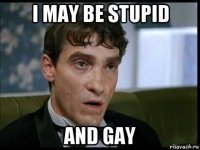 i may be stupid and gay