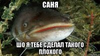 саня шо я тебе сделал такого плохого