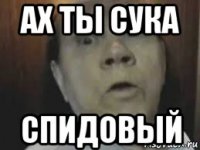 ах ты сука спидовый
