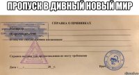 пропуск в дивный новый мир 
