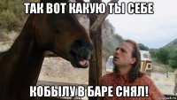 так вот какую ты себе кобылу в баре снял!