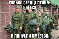 только сердце птицей бьется и ликует и смеется