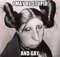 i may be stupid and gay