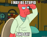 i may be stupid and gay
