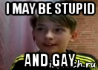 i may be stupid and gay