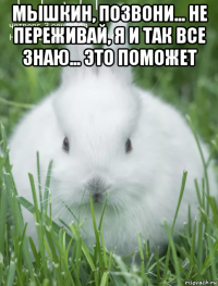 мышкин, позвони... не переживай, я и так все знаю... это поможет 