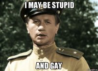 i may be stupid and gay