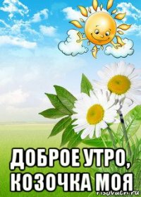  доброе утро, козочка моя