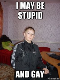 i may be stupid and gay