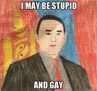 i may be stupid and gay
