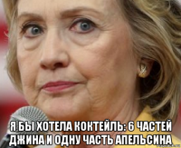  я бы хотела коктейль: 6 частей джина и одну часть апельсина