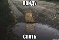 пойду спать