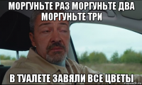 моргуньте раз моргуньте два моргуньте три в туалете завяли все цветы
