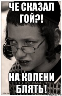 че сказал гой?! на колени блять!